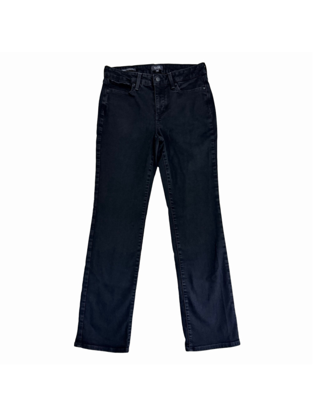 NYDJ Black Marilyn Straight Leg Jeans Women's Size 8 Lift Tuck Technology